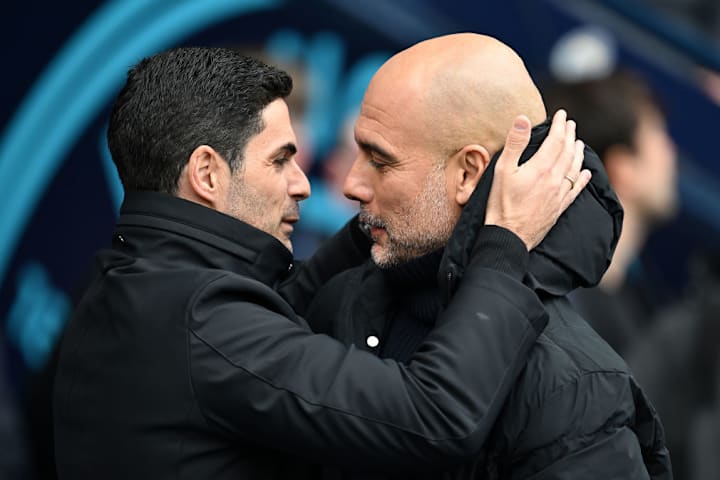 Mikel Arteta và Pep Guardiola