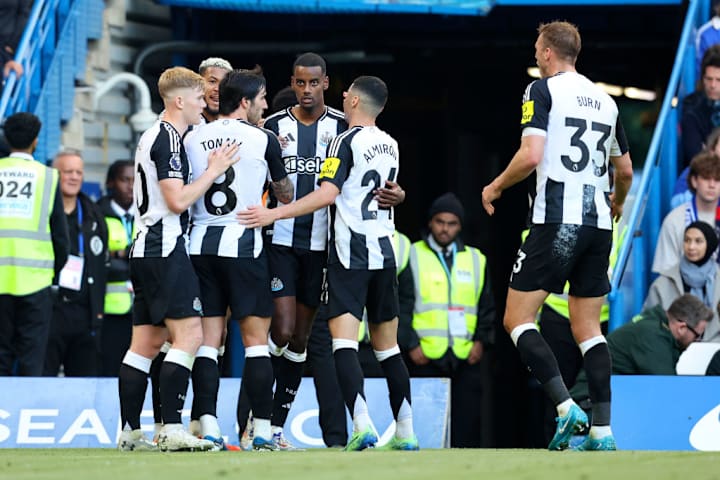 Alexander Isak, Sandro Tonali, Miguel Almiron, Joelinton