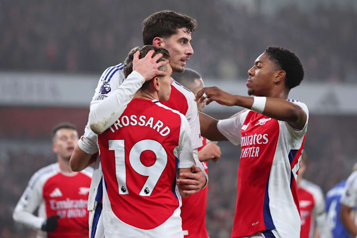 Kai Havertz, Leandro Trossard, Myles Lewis-Skelly