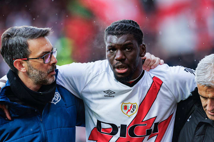 Randy Nteka (Rayo Vallecano) được thấy trong hành động