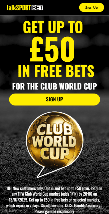 Talksport Bet Club World Cup Cup 2